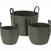 Lot de 3 Panier Vert foncé 3 Tailles