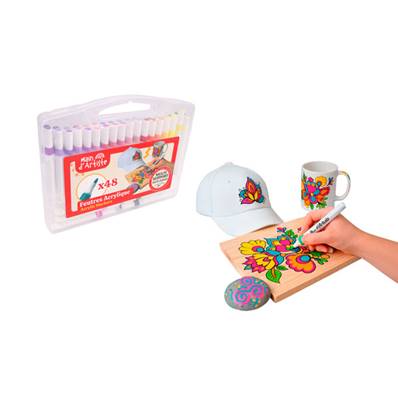 Boite 48 Feutres Acrylique Multi Supports