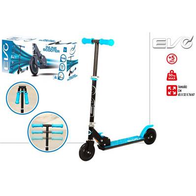 EVO Trottinette Pliable Roue 125 mm Bleu