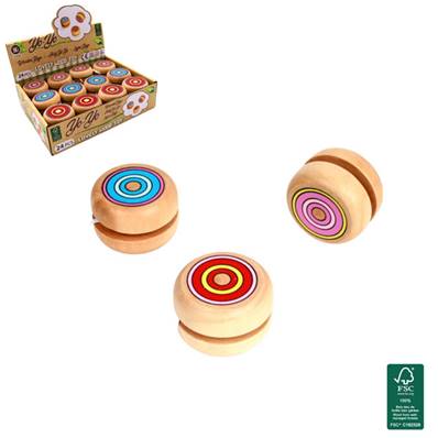 Yoyo en Bois 5 Cm 3 Couleurs Assorties