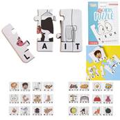 Carte Puzzle 12 Mots 9 x 10 Cm Blanc