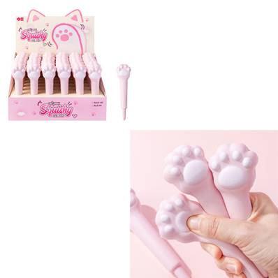 Stylo Gel Squishy Chat Encre Bleue 0,5 mm